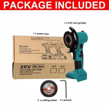 Бесщеточная угловая шлифовальная машина Makita 21В синяя