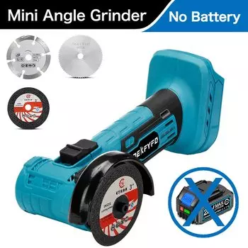 Бесщеточная угловая шлифовальная машина ONEKFYFD 3 дюйма для аккумулятора Makita 18 В