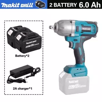 Бесщеточный аккумуляторный ударный гайковерт Makita DRILL 800N.m 1/2