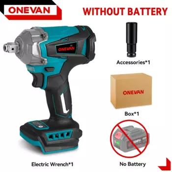 Бесщеточный ударный гайковерт ONEVAN 1200 Нм, 1/2 дюйма