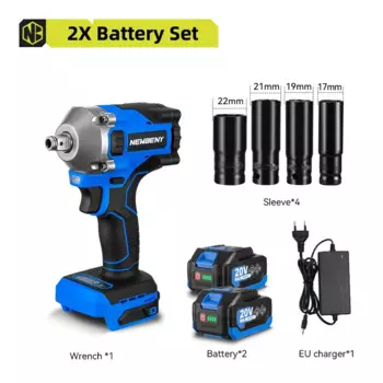 Бесщеточный электрический ударный гайковерт с высоким крутящим моментом 1000 Нм, эффективная аккумуляторная отвертка, электроинструмент для ремонта автомобиля для батареи 18 В