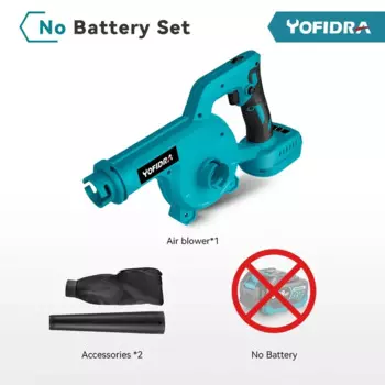 Yofidra Аккумуляторная воздуходувка 6 скоростей 18В