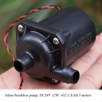 Бесщеточный насос постоянного тока 24 В 12 Вт 432 л/ч 3 метра подъемный бесшумный и пищевой диспенсер для воды с износостойким керамическим валом