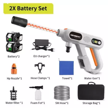 Бесщеточный пистолет высокого давления 220 бар, 3 шестерни, беспроводной пистолет для орошения сада, пистолет-распылитель для батареи 21 В 18 В