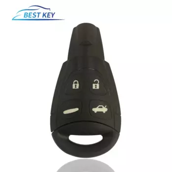 Чехол для удаленного автомобильного ключа BEST KEY для Saab 9-3 93 2003-2007, сменный чехол для брелока без ключа, 4 кнопки, необрезанное лезвие, смарт-карта
