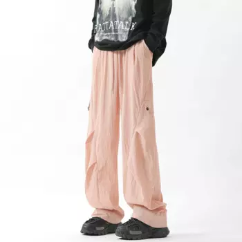 Бестеневые плиссированные брюки-карго большого размера с большим карманом, повседневные брюки-карго без теней, Осенние плиссированные брюки большого размера с большим карманом