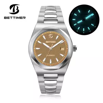 BETTIMER 2024New Commerce Мужские автоматические механические часы PT5000 сапфировое стекло водонепроницаемые светящиеся наручные часы reloj hombre