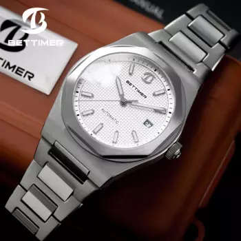 BETTIMER B8001 Бизнес Роскошные мужские автоматические механические часы PT5000 из нержавеющей стали с сапфировым стеклом Водонепроницаемые часы reloj hombre