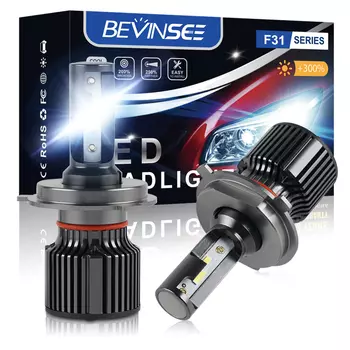 BEVINSEE Ampoule LED H4 H7 H11 50W 6000LM H1 H3 Светодиодная лампа 9004 9007 9008 Луч высокого/ближнего света 9005 HB3 9006 HB4 880 881 Светодиодные противотуманные фары 12 В