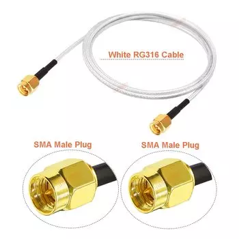 BEVOTOP белый кабель RG316 SMA удлинитель антенны Wi-Fi джемпер SMA штекер к SMA штекер под заказ 50 Ом RG-316 RF коаксиальный разъем