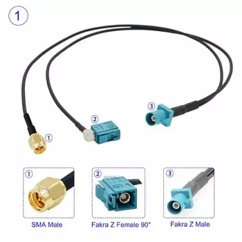 BEVOTOP BT2205-RG174 разветвитель Fakra Z - SMA