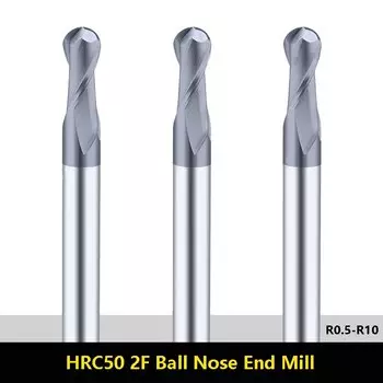 BEYOND Концевые фрезы вольфрамовые стальные сферические HRC50 2 канавки