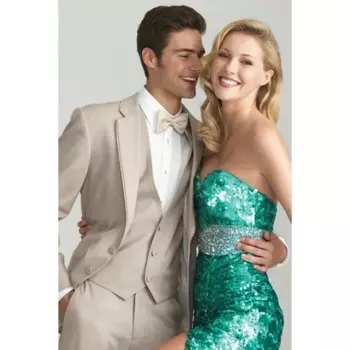 Бежевые Свадебные Мужские костюмы, однобортная приталенная мужская одежда с отложным воротником с вырезом, мужской Блестящий деловой костюм из трех предметов, куртка, брюки, жилет