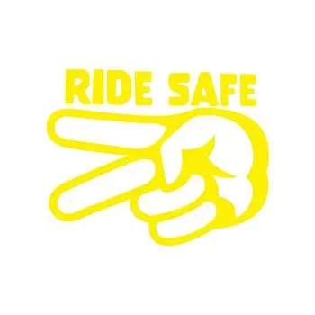 Безопасные наклейки на мотоцикл, 2 пальца, наклейки для велосипедистов, окон автомобиля, украшение шлема