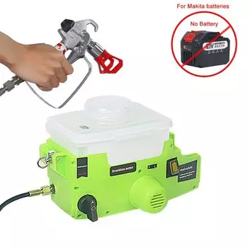 Новый безвоздушный распылитель краски 21 в с литиевой батареей, профессиональный распылитель краски высокого давления, подходит для батареи Makita безвоздушный краскопульт краскопульт краскопульт электрический