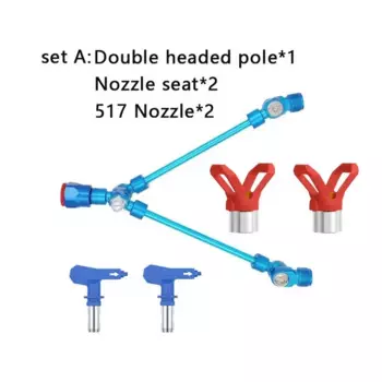 Безвоздушный распылитель с двойной головкой