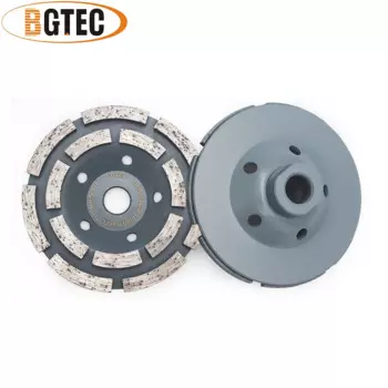 BGTEC 2 шт. 4 дюймов Diamond двухрядные шлифовальные чашечный шлифовальный круг 100 мм бетона, кирпичной кладки, Гранит мраморные шлифовальные диски