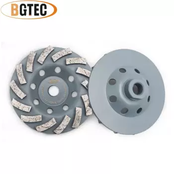 BGTEC 2 шт. 5 дюймов алмазный турбо ряд шлифовальные чашечный шлифовальный круг 125 мм шлифовальный диск для бетона, кладки, строительные материалы