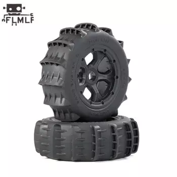 Big шина для пустыни + Ступица колеса 2pc для 1/5 Rovan Rofun Lt Losi 5ive-t KM X2 FID DTT QL запчасти для грузовиков
