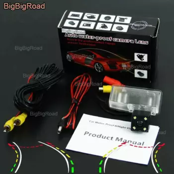 BigBigRoad автомобильная интеллектуальная динамическая трековая камера заднего вида ночного видения камера заднего вида для Toyota Crown 2010-2013