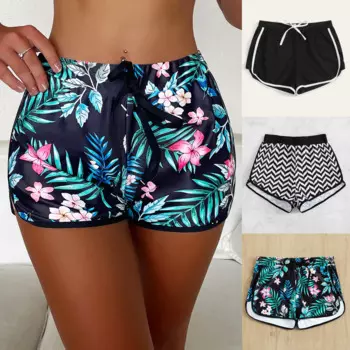 Бикини с цветочным принтом, женский купальник с высокой талией, шорты, купальник, плавки, бикини, бразильские брюки, купальный костюм, пляжная одежда