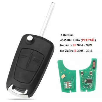 Bilchave флип-ключ для OPEL Astra H Corsa D Vectra C Zafira PCF7941 PCF7946 2/3 кнопки дистанционного ключа автомобиля чехол