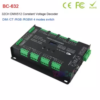 Bincolor BC-632 CV 32 канальный DMX светодиодный декодер DC 5в-24в 3A * 32CH DMX512 контроллер для одноцветного CT RGB RGBW светодиодных лент