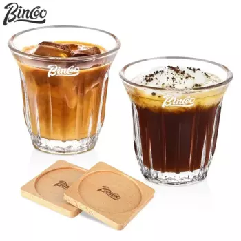 Bincoo маленькая стеклянная кружка для кофе эспрессо, цвет раньше 90/160/200 мл, прозрачная винтажная кружка американо, посуда для напитков, чайный набор, подарок