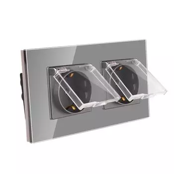 Bingoelec белые черные водонепроницаемые розетки из стекла 16А