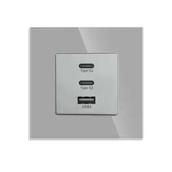 Bingoelec быстрая зарядка 65 Вт, двойные USB порты, настенная розетка