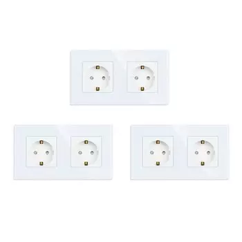 Bingoelec Двойная розетка 16A со стеклянной панелью