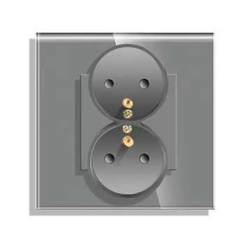 Bingoelec Двойные французские розетки из хрустального стекла