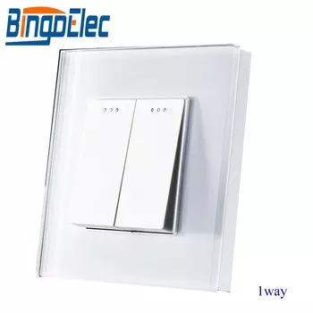 Bingoelec механический выключатель 3 Gang хрустальное стекло
