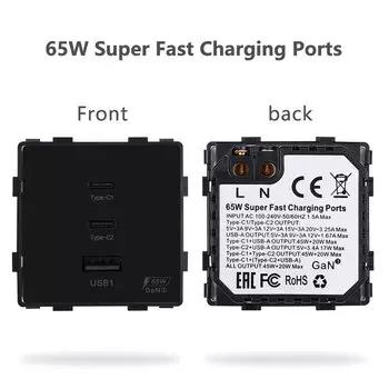 Bingoelec модуль быстрой зарядки 65 Вт USB Type-C