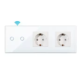 Bingoelec Сенсорный выключатель с розеткой белый