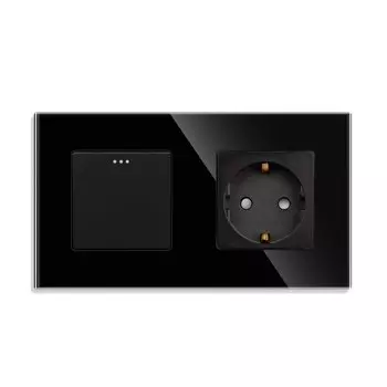 Bingoelec стандарт ЕС электрические розетки и переключатели 1/кнопочные светильник с кристальной стеклянной панелью для дома