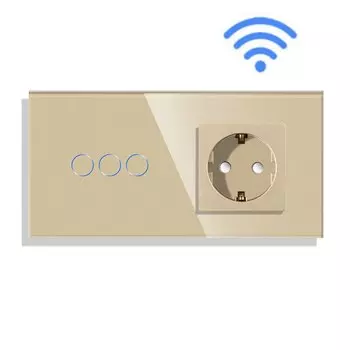 Bingoelec WiFi сенсорный выключатель со стеклянной панелью