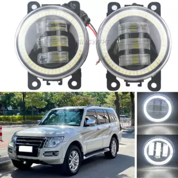 BINGWFPT Автомобильные светодиодные линзы DRL Противотуманные фары H11 для Mitsubishi Pajero 4/IV V8_W V9_W 2007-2015 Противотуманные фары «ангельский глаз»