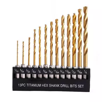 Binoax набор титановых сверл 13 шт.