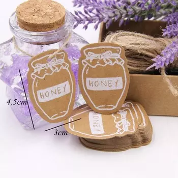 Бирки из крафт-бумаги, 50 шт.