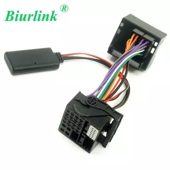 Biurlink 12-контактный адаптер AUX IN Bluetooth для Audi A4 (2005-2008), B7 (2005-2008) Concert EU B7 Solo Headunit