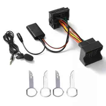 Biurlink 2025 Автомобильный Bluetooth 5.0 Музыкальный AUX-адаптер + проводка громкой связи для микрофона для Ford Mondeo