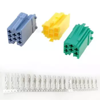 Biurlink 2 комплекта автомобильного радио стерео разъемов MINI ISO контакты для Peugeot VW Audi Seat Skoda