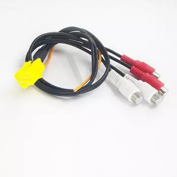 Biurlink MINI ISO 6-контактный 4-х шиншевый кабель RCA-кабель 4RCA линия для Peugeot Volkswagen Skoda Ford в VDO Becker