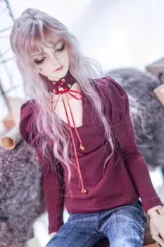 BJD Кукла одежда подходит для 1/3 1/4 MSD дядя размеры Длинные рукава V образным вырезом плотно слеза кукольные джинсы аксессуары