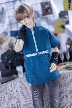 BJD кукла платье подходит for1/3 1/4 дядя Размеры рубашка с коротким рукавом Спортивная одежда на молнии Верхняя кукольная одежда для куклы, аксессуары
