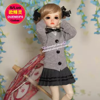 BJD одежда 1/4 трикотажное Макс пальто белая рубашка Элегантная Талия плиссированная юбка для тела YF4-114 Аксессуары куклы