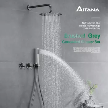 Смеситель для душа Aitana минималистичный серый