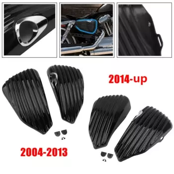 Черный мото левый и правый боковой обтекатель аккумулятора для Harley Sportster XL1200N XL Iron 883 1200 04-up аксессуары для мотоциклов