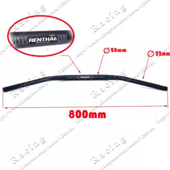 Черный Руль Renthal 1 1/8 дюйма, 28 мм, руль для мотоцикла, мотокросса, питбайка, внедорожника, квадроцикла CRF YZF KLX RMZ EXC